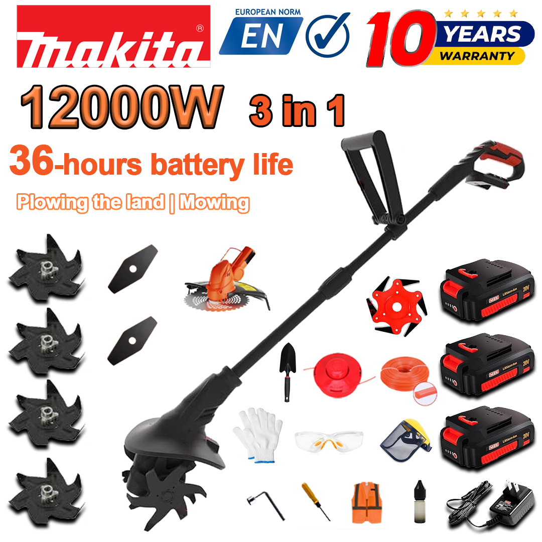(Výdrž baterie 36 hodin) 12 000W pluh + 96V lithiová baterie * 3 + žací hlava * 1 + rychlonabíječka * 1 + lopata * 1 + rovný nůž * 2 + nůž pluhu * 4 + pilový list ze slitiny * 1 + řezací 1