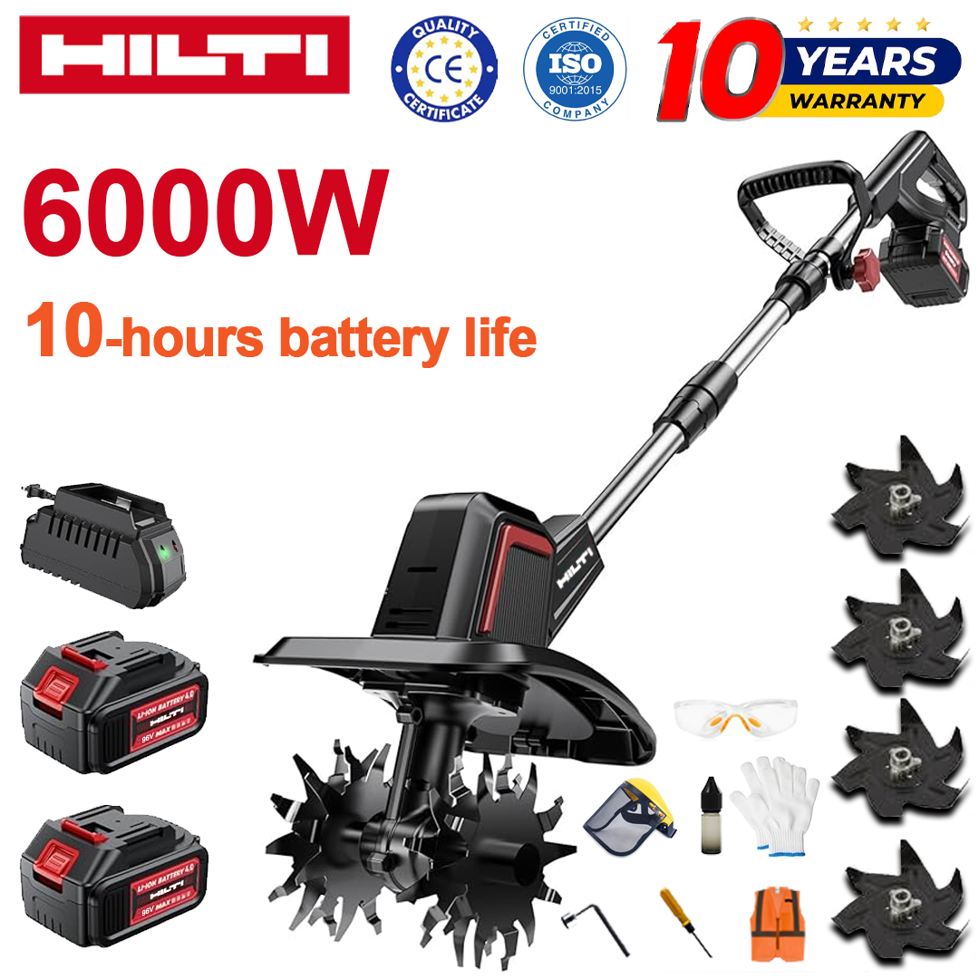 (Výdrž baterie 10 hodin) 6000W pluh + 96V lithiová baterie * 2 + rychlonabíječka * 1 + radlice pluhu * 4 + různé příslušenství