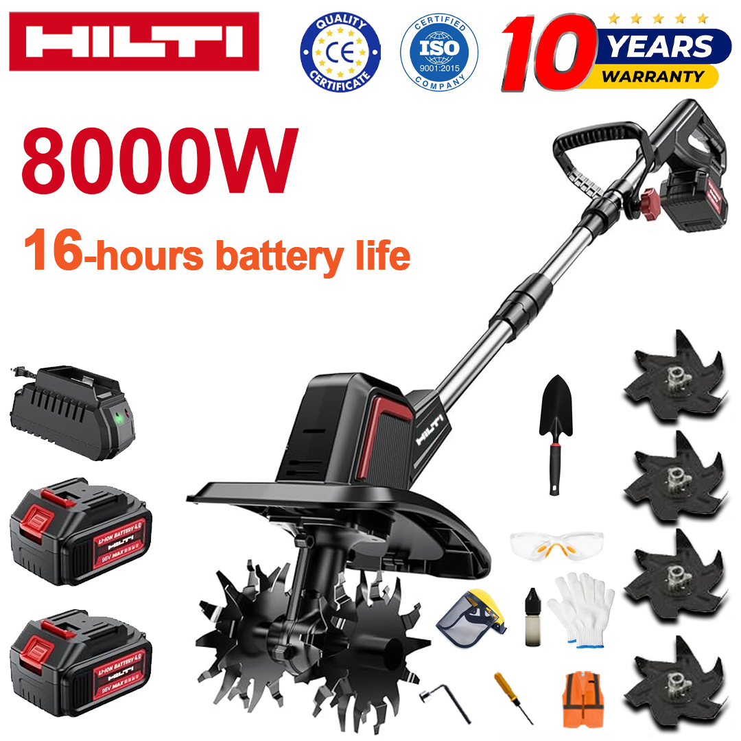 (Výdrž baterie 16 hodin) 8000W pluh + 96V lithiová baterie * 2 + rychlonabíječka * 1 + lopata * 1 + radlice pluhu * 4 + různé příslušenství