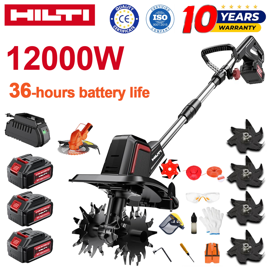 (Výdrž baterie 36 hodin) 12000W pluh + 96V lithiová baterie * 3 + žací hlava * 1 + rychlonabíječka * 1 + lopata * 1 + rovný nůž * 2 + list pluhu * 4 + pilový list ze slitiny * 1 + řezací nůž * 1+ žací lano*1+různé příslušenství
