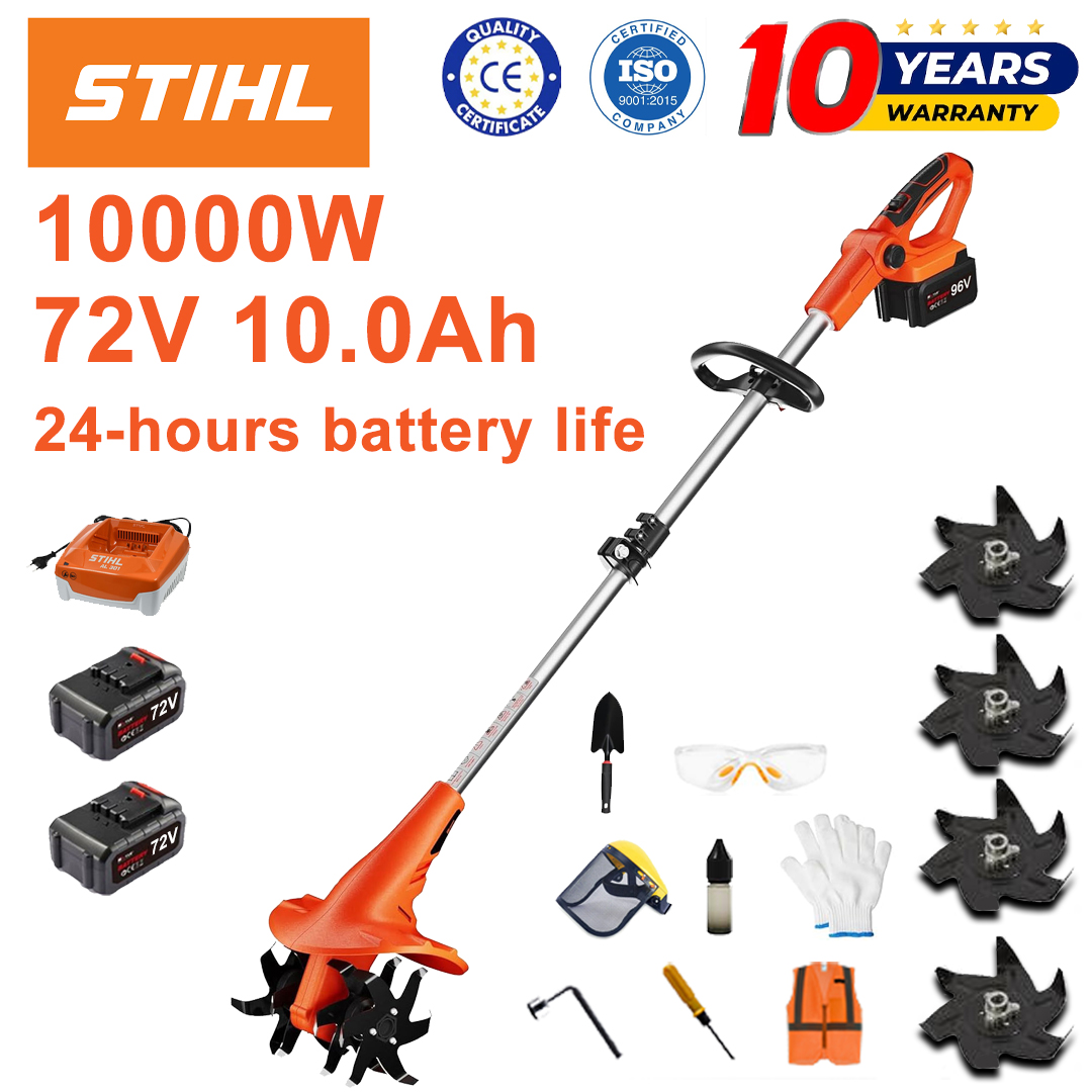 (Výdrž baterie 24 hodin) 10000W pluh + 72V 10,0Ah lithiová baterie * 2 + rychlonabíječka * 1 + lopata * 1 + radlice * 4 + různé příslušenství
