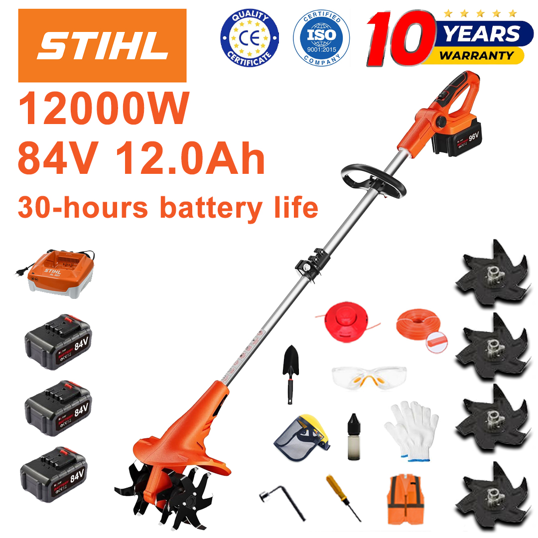 (Výdrž baterie 30 hodin) 12000W pluh + 84V 12,0Ah lithiová baterie * 3 + rychlonabíječka * 1 + lopata * 1 + radlice pluhu * 4 + řezací kotouč * 1 + řezací lano * 1 + různé příslušenství