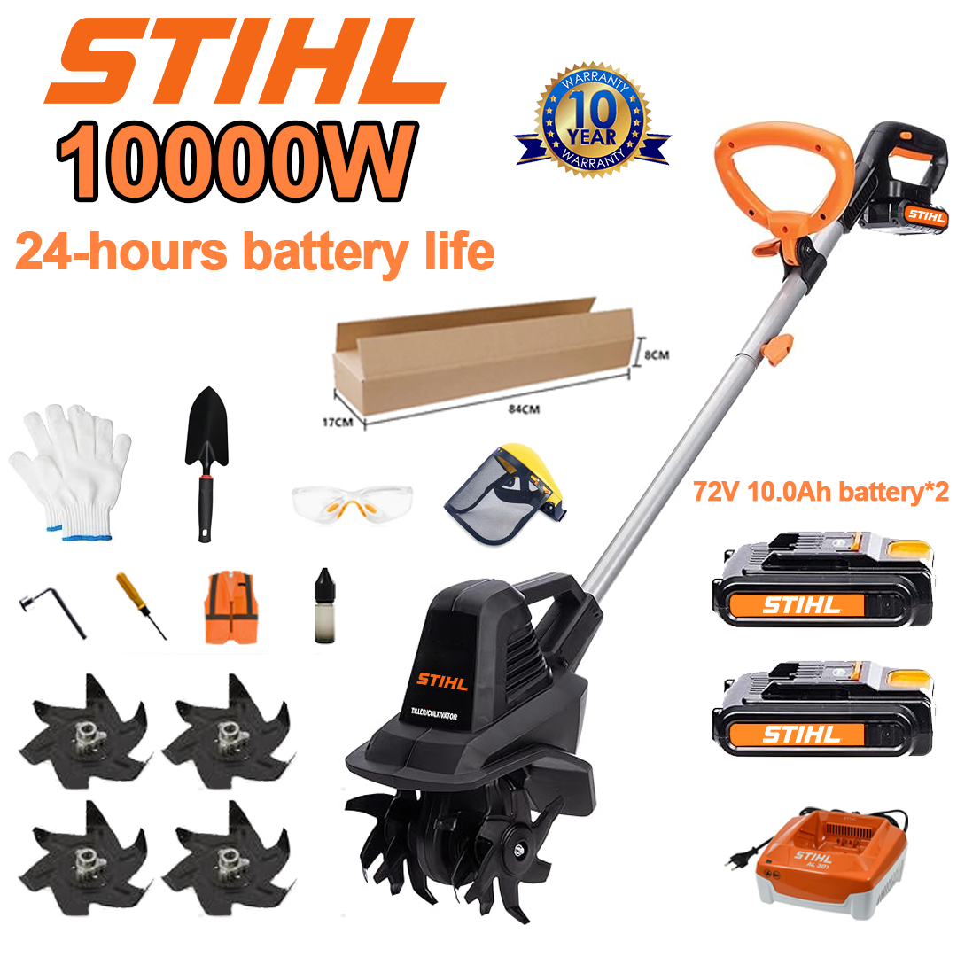 (Výdrž baterie 24 hodin) Pluh 10 000 W + lithiová baterie 72 V 10,0 Ah * 2 ks + rychlonabíječka * 1 ks + lopata * 1 ks + radlice pluhu * 4 ks + různé příslušenství