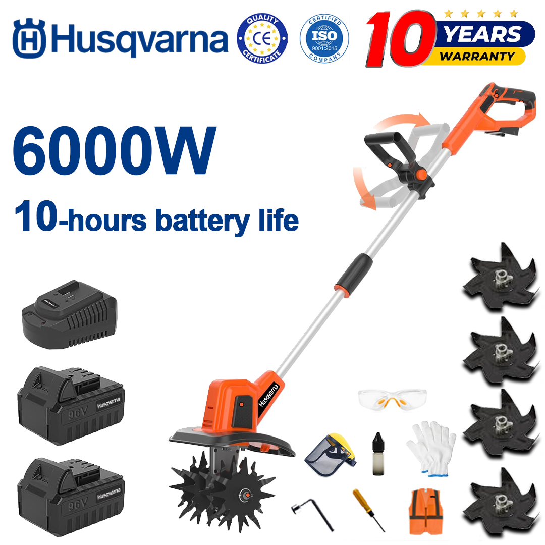 (Výdrž baterie 10 hodin) 6000W pluh + 96V lithiová baterie * 2 + rychlonabíječka * 1 + radlice pluhu * 4 + různé příslušenství