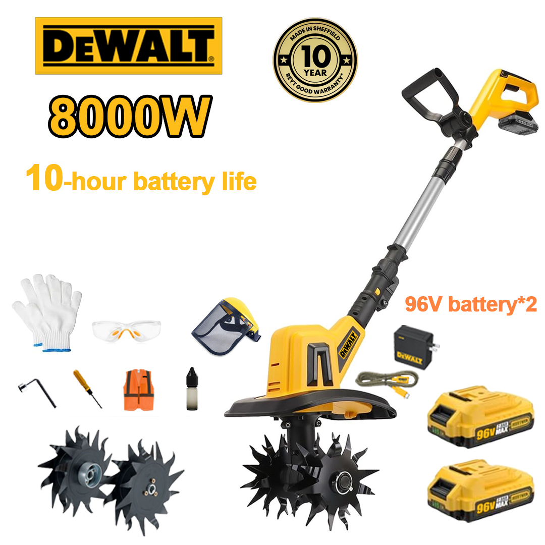 (10 hodin výdrže baterie) 8000W pluh + 96V lithiová baterie * 2 + rychlonabíječka * 1 + radlice * 4 + různé příslušenství