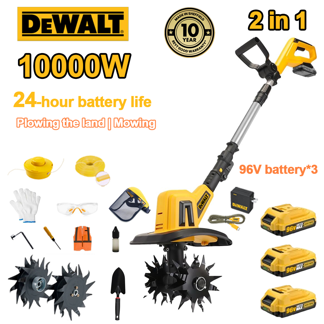(výdrž baterie 24 hodin) 10000W pluh + 96V lithiová baterie * 3 + rychlonabíječka * 1 + lopata * 1 + radlice pluhu * 4 + kotouč sekačky * 1 + lano sekačky * 1 + různé příslušenství